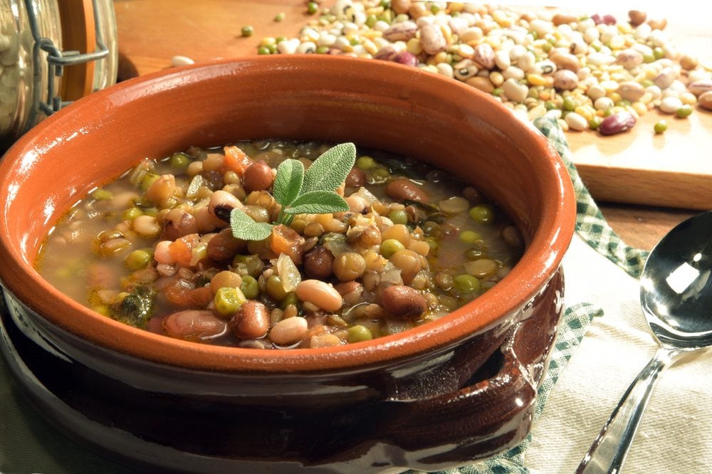Imbrecciata umbra, zuppa di legumi e cereali