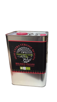 Cold-extracted organic extra virgin olive oil, medium fruity, made by Frantoio di Assisi