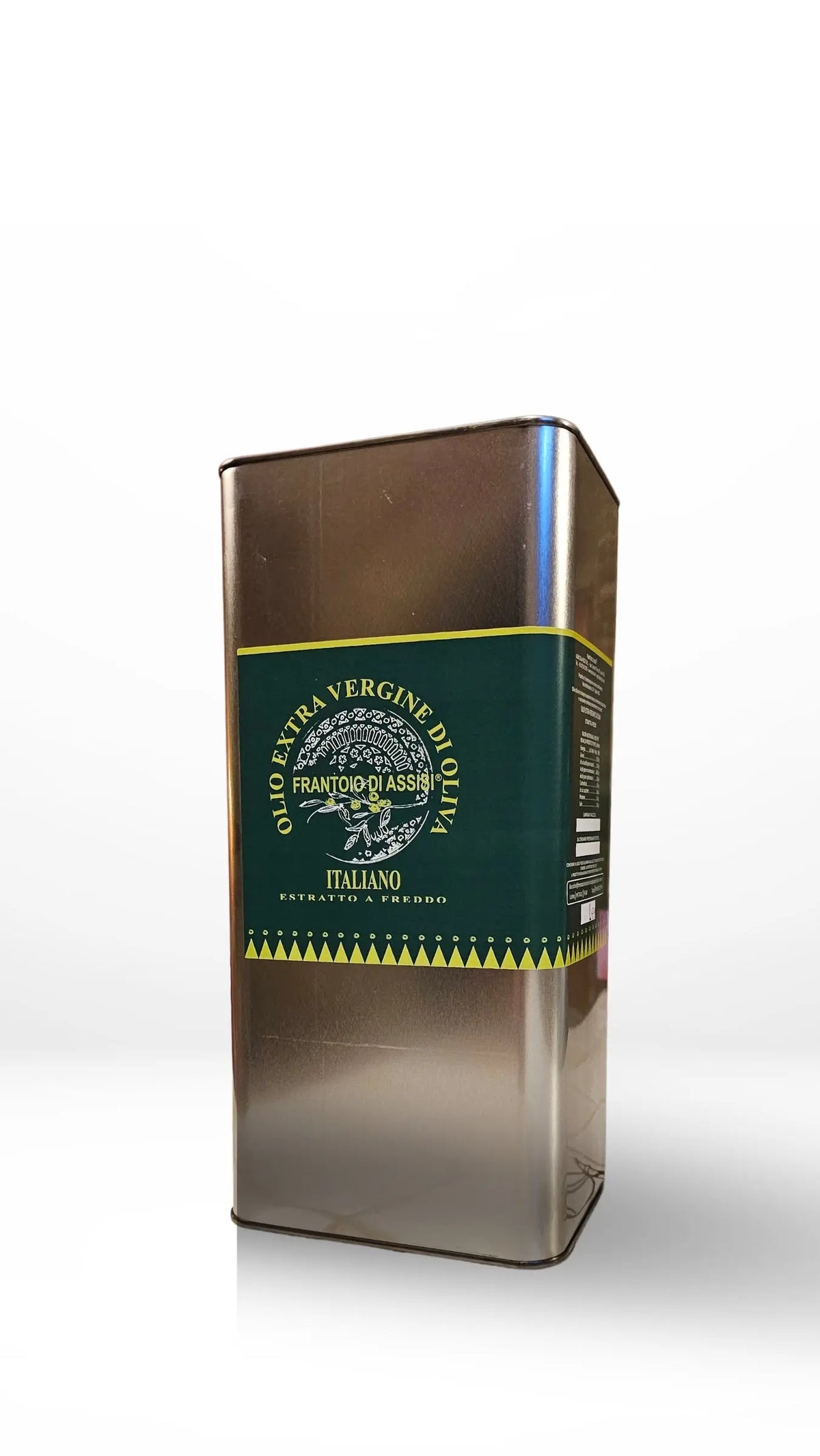 Frantoio di Assisi extra virgin olive oil in a 5 l tin